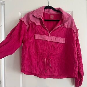 Free People Let’s Go Out Pullover in Pink